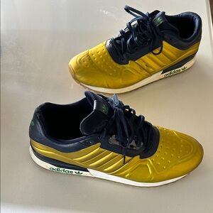 Notre Dame Adidas Gold and Navy Athletic Shoes